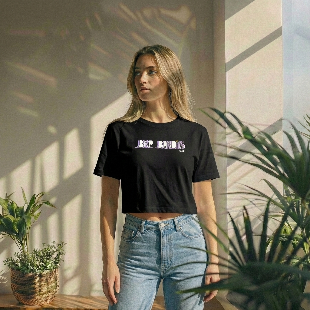 BNE Bandits Black Crop Tee