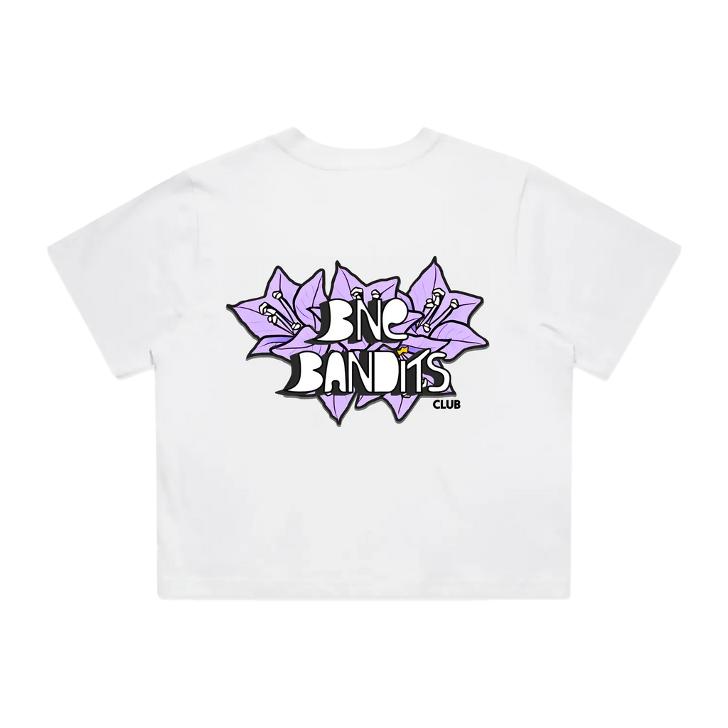 BNE Bandits White Crop Tee