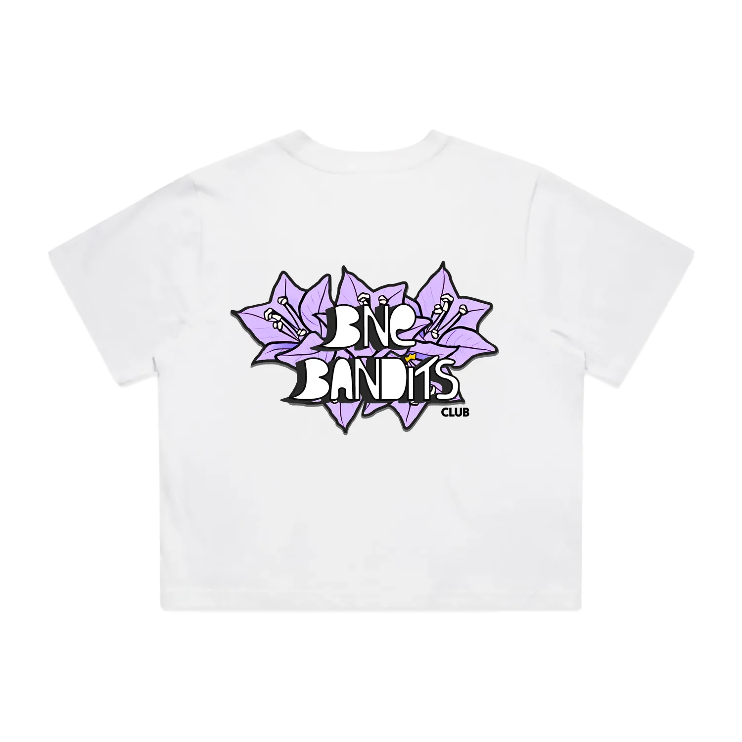 BNE Bandits White Crop Tee