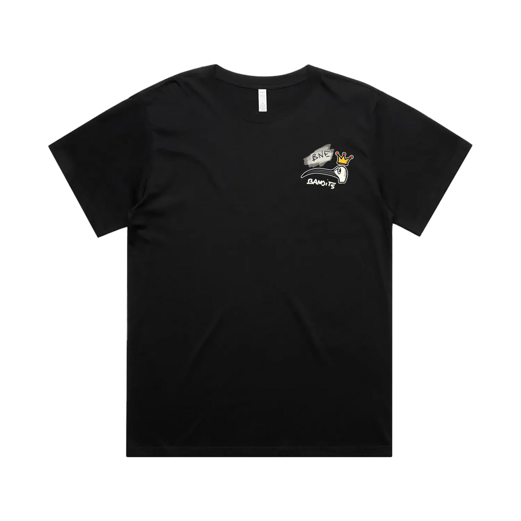 Black front flat lay