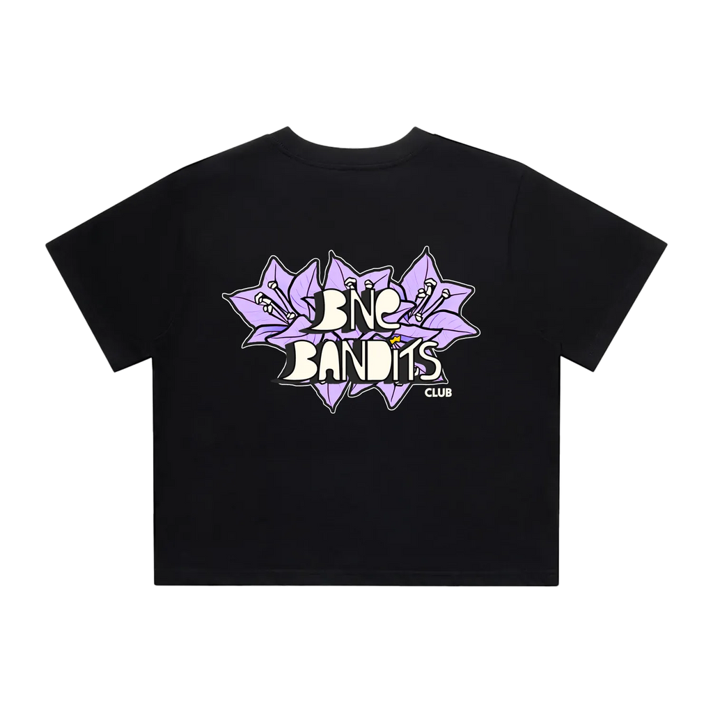 BNE Bandits Black Crop Tee