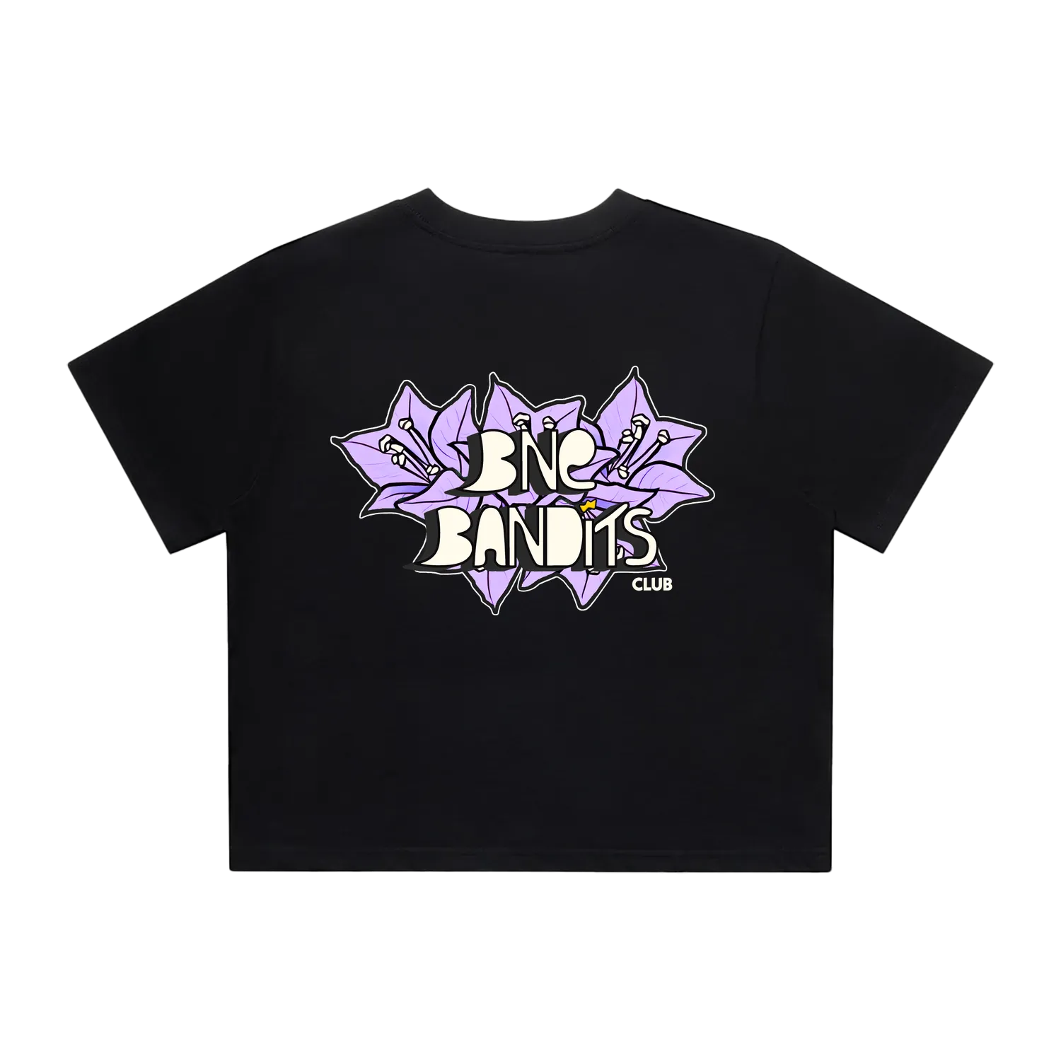 BNE Bandits Black Crop Tee