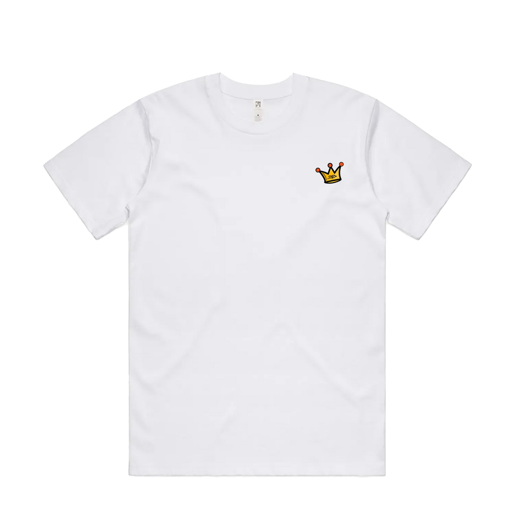 White front flat lay