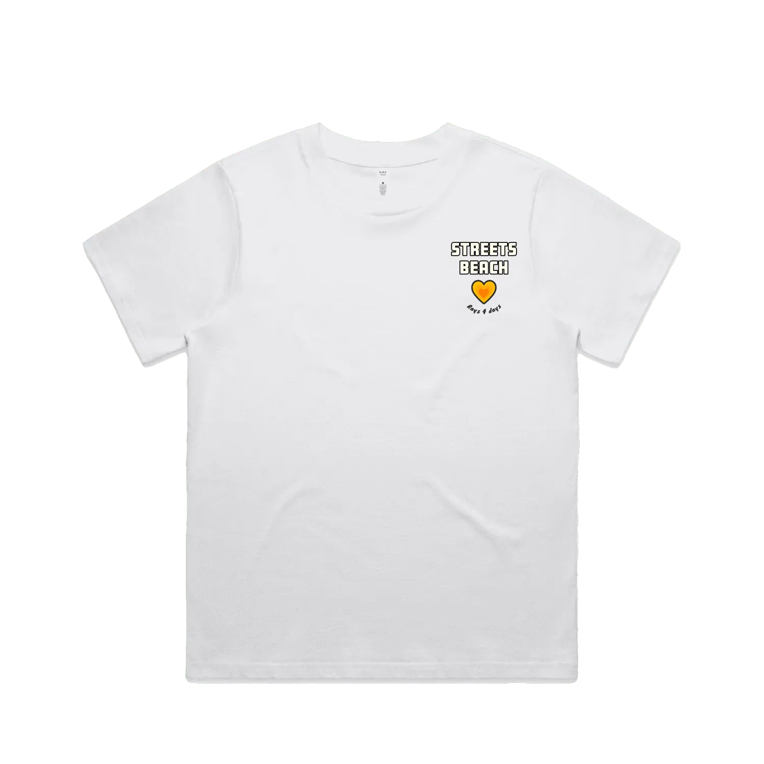White front flat lay